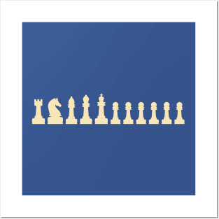 Chess pieces yellow Posters and Art